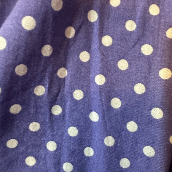 Garnet Hill A-Line Skirt in Purple and White Polka Dots - Picture 2 of 4